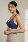 Zivame Beautiful Basics Padded Non Wired 3/4Th Coverage T-Shirt Bra - Sargasso Sea — thumbnail 5